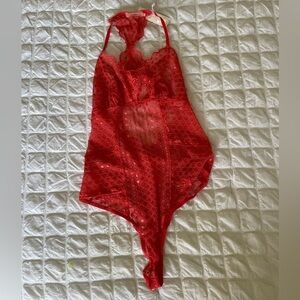 Naked Princess Selena Coral lace bodysuit